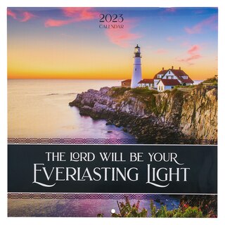 Christian Art Gifts Inspirational 2023 Scenic Lighthouse 12-Month Wall Calendar for Men & Women: Everlasting Light - Beautiful Encouraging Faith-based Ocean Themed w/ Monthly Scripture , Large, 10x10