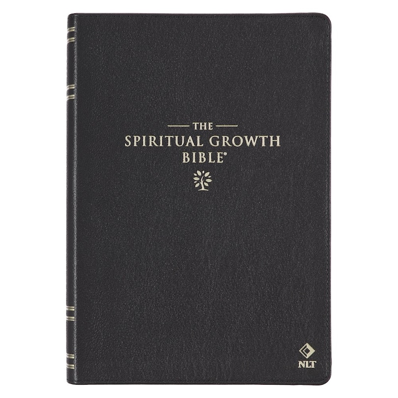 Couverture_NLT, The Spiritual Growth Bible Full-grain Leather, Black
