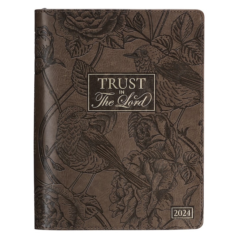 2024 18-Month Planner Brown Trust in the Lord