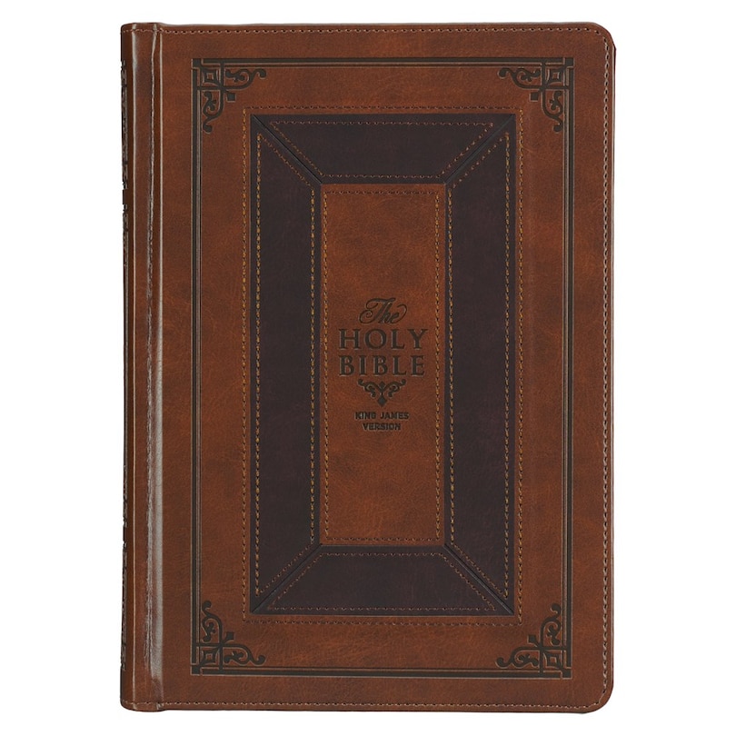 Couverture_KJV Study Bible Faux Leather HC, Toffee/Burgundy