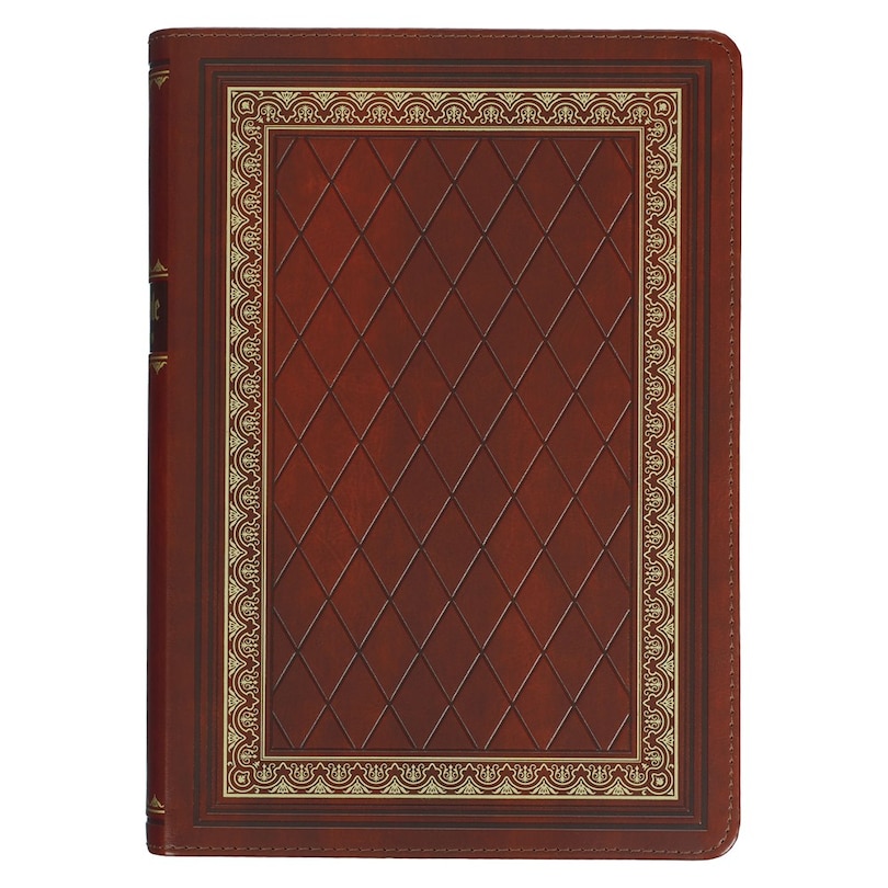 Front cover_KJV Study Bible Faux Leather, Saddle Tan/Diamond