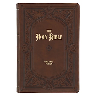 Front cover_KJV Study Bible LP Faux Leather, Saddle Tan/Art Nouveau