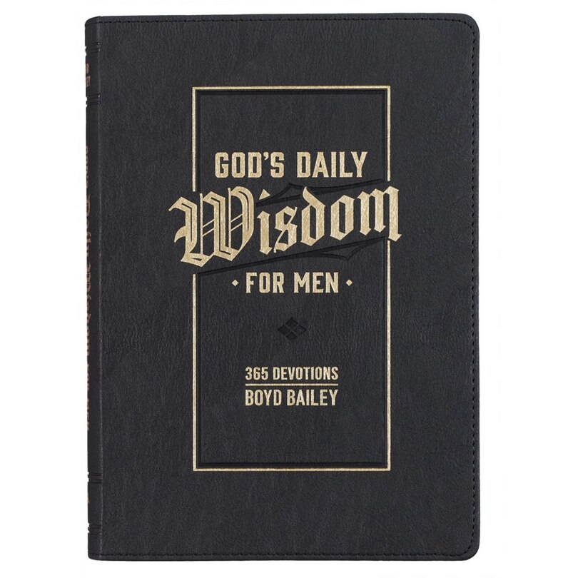 Front cover_Devotional God's Daily Wisdom for Men Faux Leather