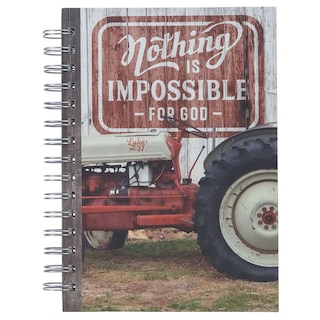 Couverture_Journal Spiral-bound Red Nothing is Impossible Lk. 1:37