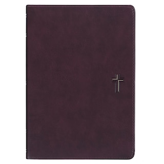 Front cover_Devotional Bible NLT for Men Faux leather, Walnut Brown Cross