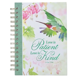 Front cover_Journal Spiral Green Love 1 Cor. 13:4