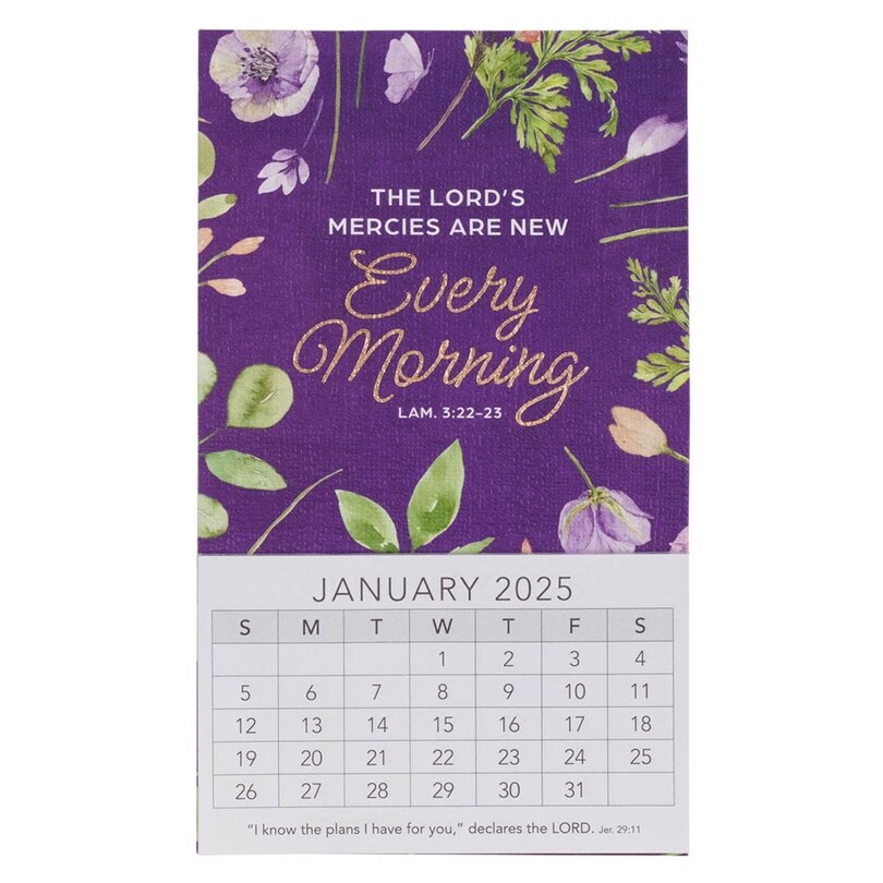 Couverture_2025 Mini Magnetic Calendar Every Morning Lam. 3:22-23