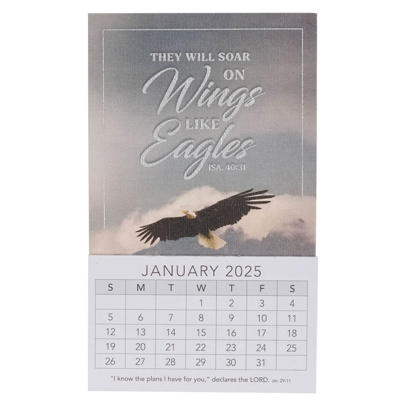 Couverture_2025 Mini Magnetic Calendar Wings Like Eagles Isa. 40:31