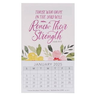 Couverture_2025 Mini Magnetic Calendar Hope in the Lord Isa. 40:31