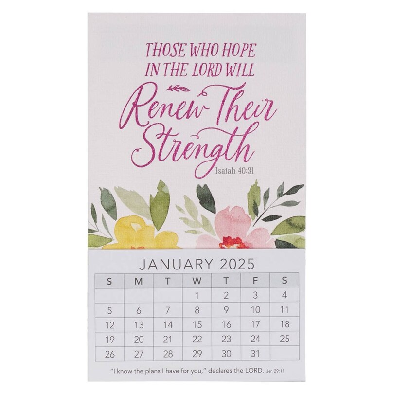 Couverture_2025 Mini Magnetic Calendar Hope in the Lord Isa. 40:31