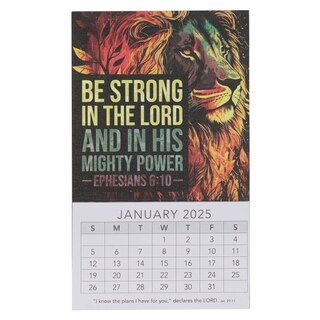 Couverture_2025 Mini Magnetic Calendar Strong in the Lord Eph. 6:10