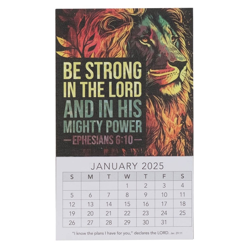 Couverture_2025 Mini Magnetic Calendar Strong in the Lord Eph. 6:10