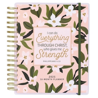 Couverture_2025 Wire 18 Month Planner Everything Through Christ Phil. 4:13