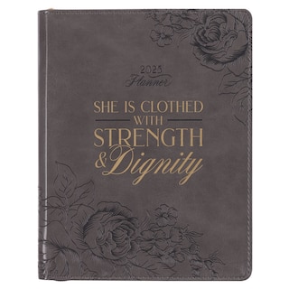 Front cover_2025 18-Month Planner Strength & Dignity Prov. 31:25