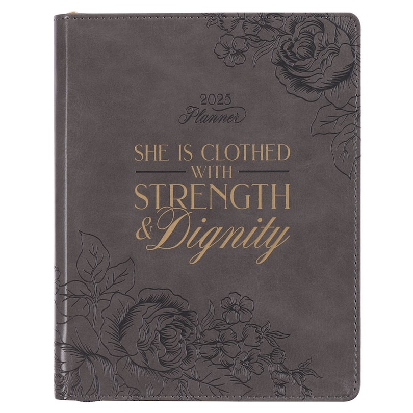Front cover_2025 18-Month Planner Strength & Dignity Prov. 31:25
