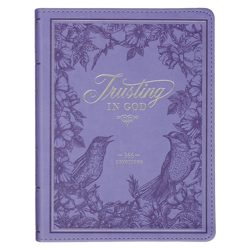 Front cover_Devotional Trusting God Purple Faux Leather