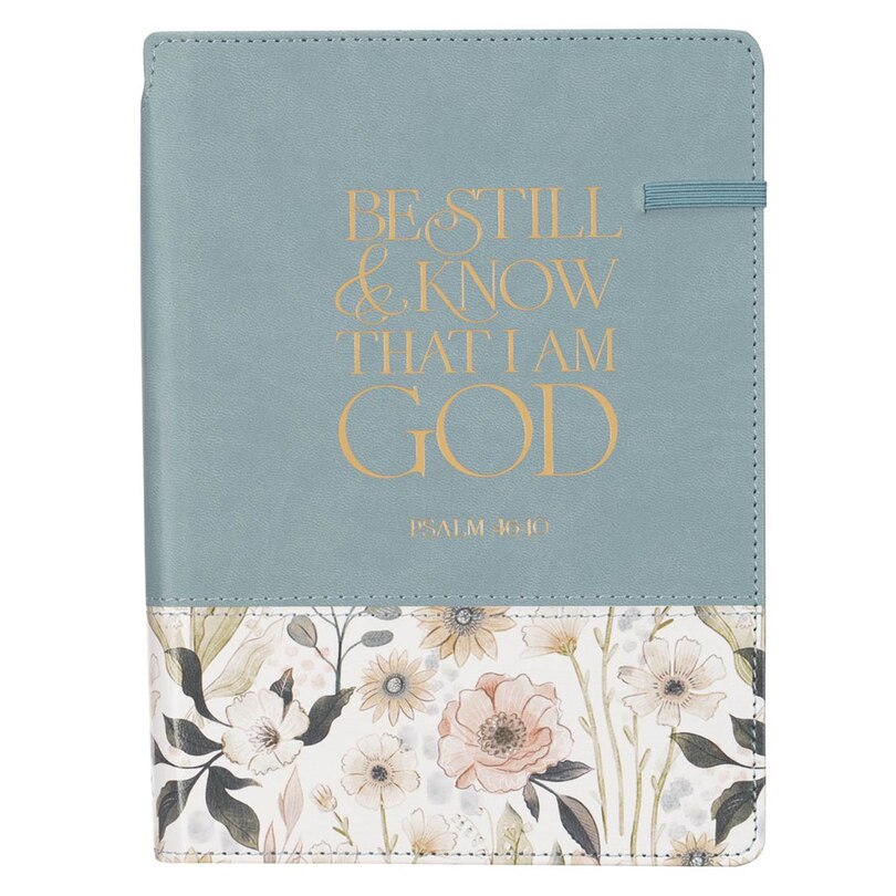 Front cover_Journal Classic w/Elastic & Pen Holder Be Still Ps. 46:10