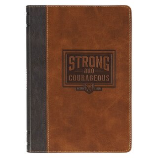 Couverture_Journal Classic Brown Strong and Courageous Josh. 1:9