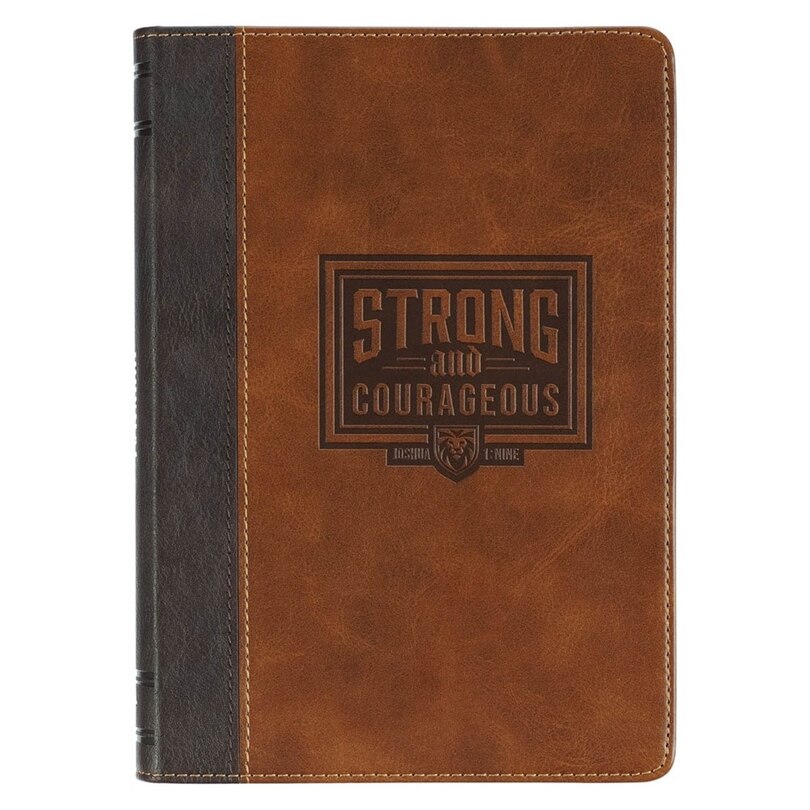 Couverture_Journal Classic Brown Strong and Courageous Josh. 1:9