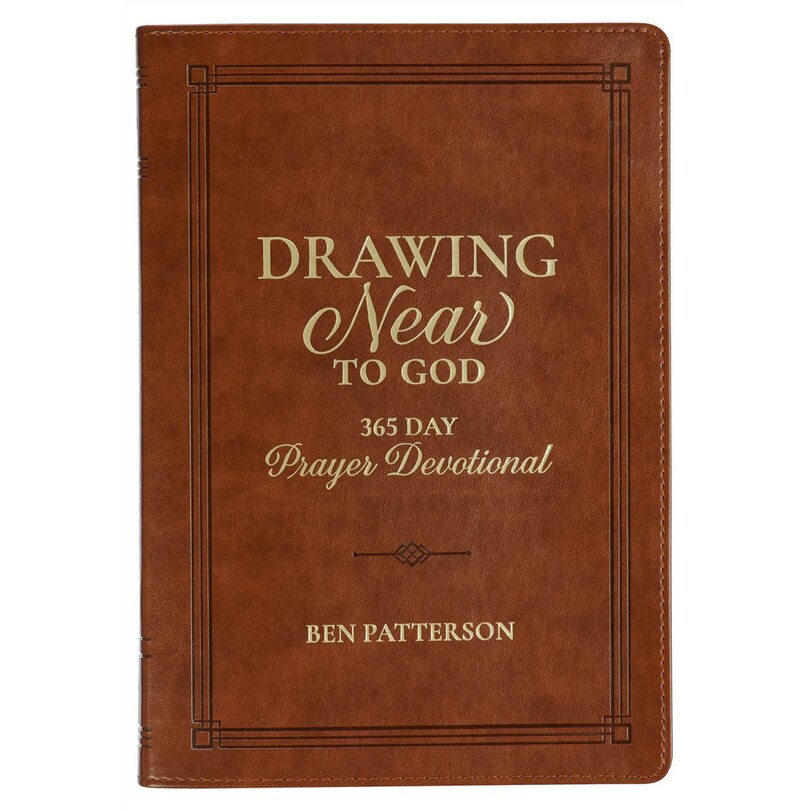 Front cover_Devotional Drawing Near to God Brown Faux Leather