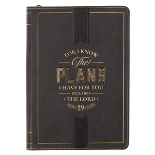 Front cover_Journal Classic Zip Black I Know the Plans Jer. 29:11