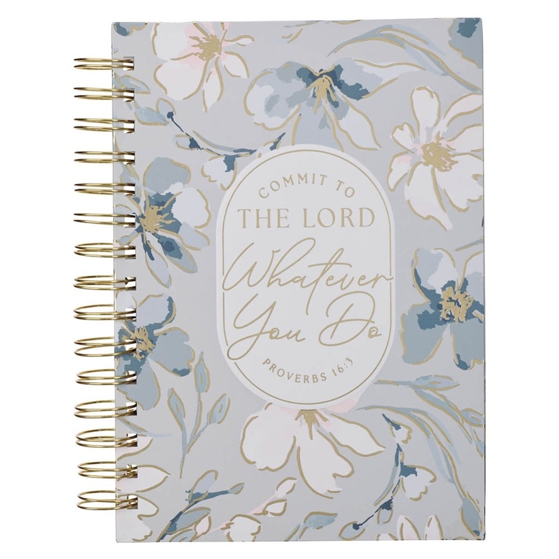 Front cover_Journal Spiral Floral Commit to the Lord Prov. 16:3