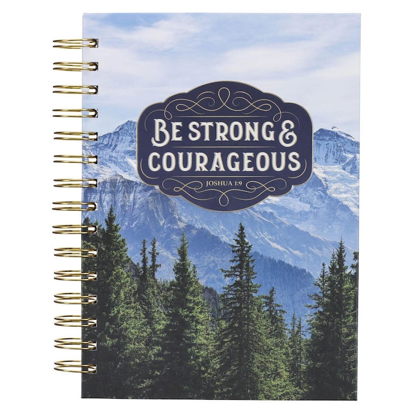 Front cover_Journal Spiral Trees Be Strong & Courageous Josh. 1:9