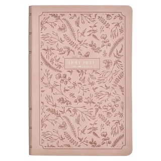 Front cover_KJV Bible Giant Print Full-size Faux Leather, Blush Pink