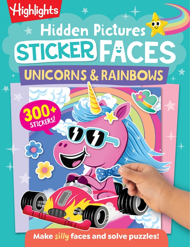 Couverture_Hidden Pictures Sticker Faces: Unicorns & Rainbows