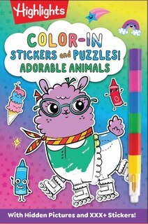 Couverture_Color-In Stickers and Puzzles! Adorable Animals