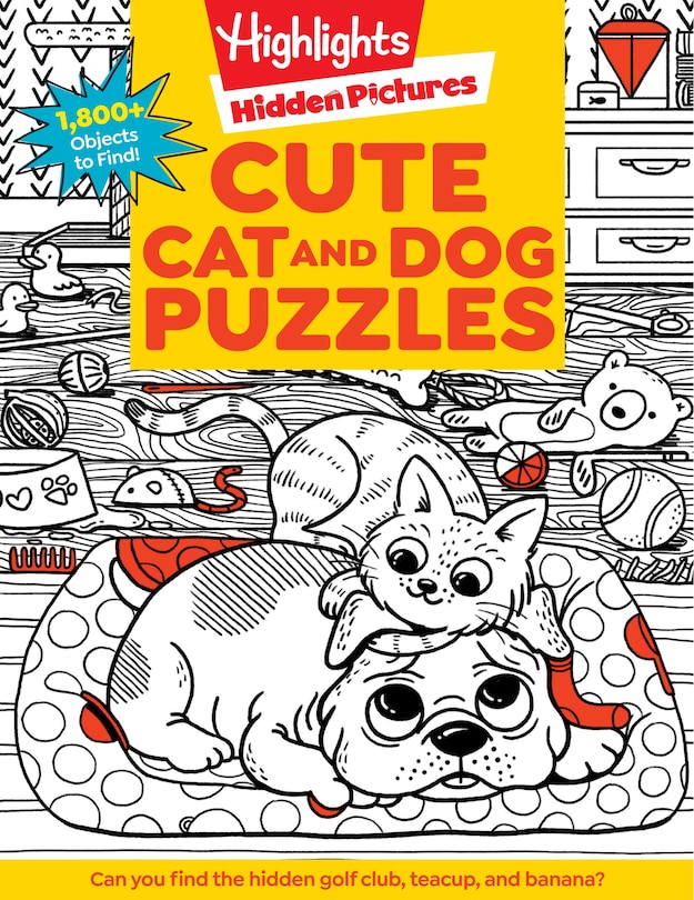 Front cover_Cute Cat and Dog Puzzles