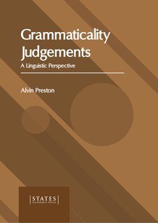 Front cover_Grammaticality Judgements: A Linguistic Perspective