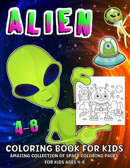 Front cover_Space And Aliens Coloring Book
