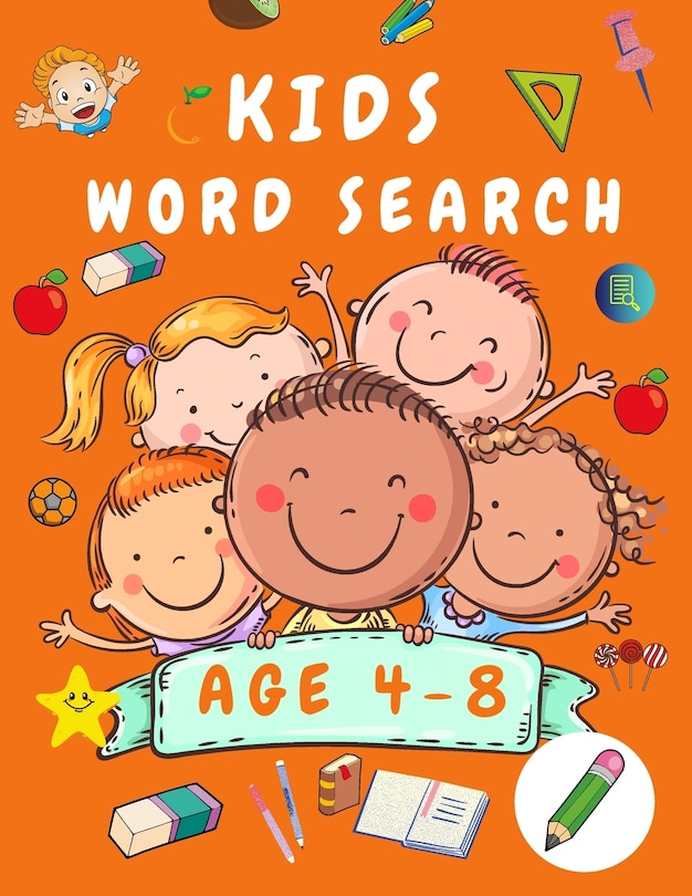 Front cover_Kid Word Search Book Age 4-8