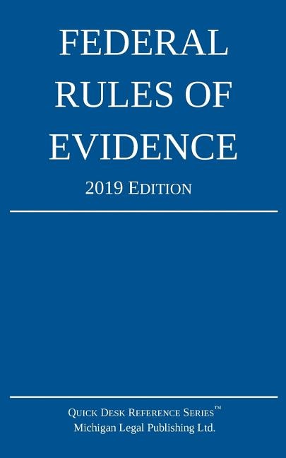 Couverture_Federal Rules of Evidence; 2019 Edition