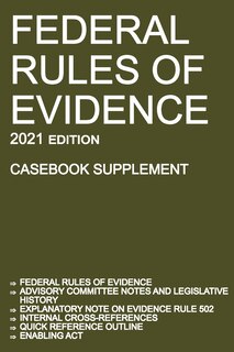 Couverture_Federal Rules of Evidence; 2021 Edition (Casebook Supplement)