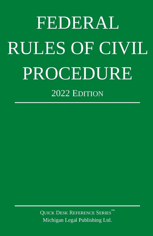 Couverture_Federal Rules of Civil Procedure; 2022 Edition
