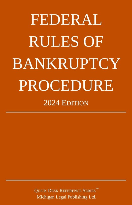 Couverture_Federal Rules of Bankruptcy Procedure; 2024 Edition