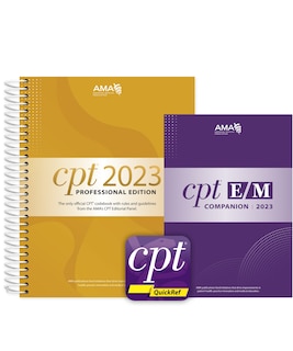 Couverture_CPT Professional 2023 and E/M Companion 2023 and CPT Quickref App Bundle