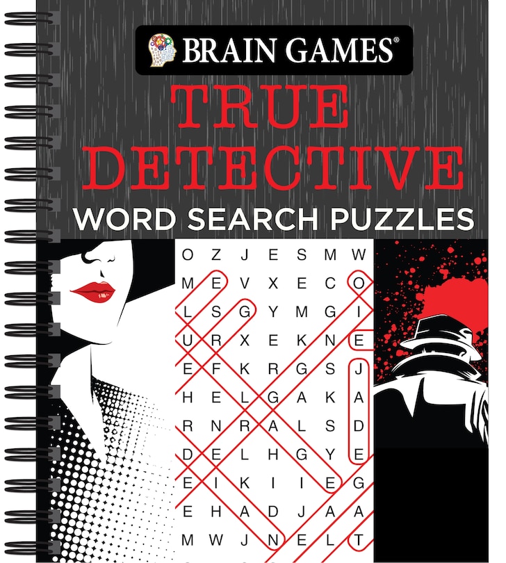 Front cover_Brain Games - True Detective Word Search Puzzles