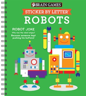 Couverture_Brain Games - Sticker by Letter: Robots (Sticker Puzzles - Kids Activity Book)