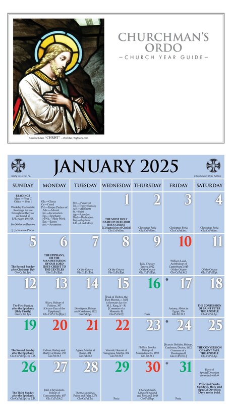 Couverture_2025 Churchman's Ordo Kalendar