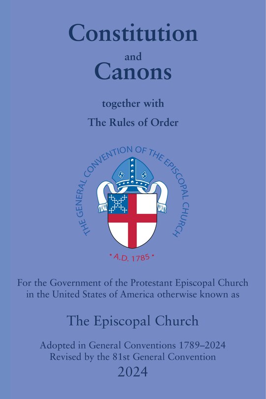 Front cover_Constitution and Canons