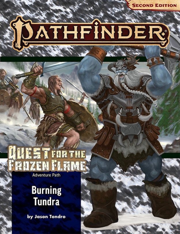 Couverture_Pathfinder Adventure Path: Burning Tundra (quest For The Frozen Flame 3 Of 3) (p2)