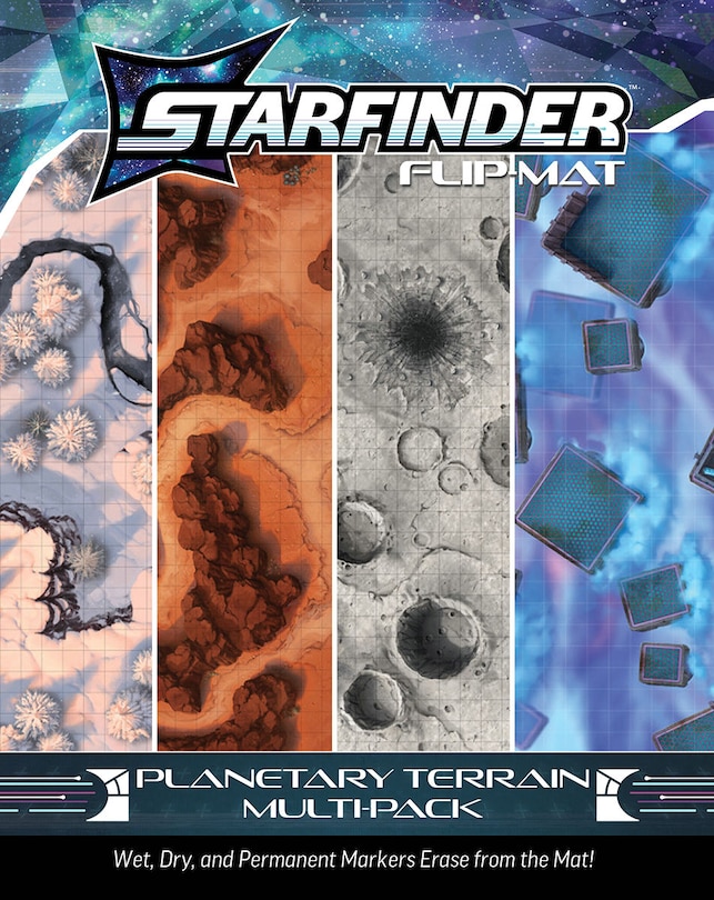 Front cover_Starfinder Flip-Mat: Planetary Terrain Multi-Pack
