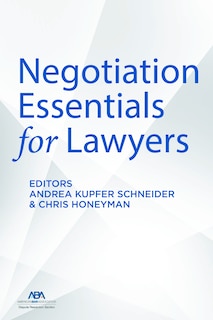 Front cover_Negotiation Essentials For Lawyers