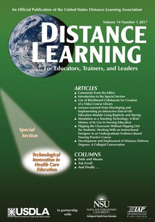Front cover_Distance Learning Vol 14 Issue 1