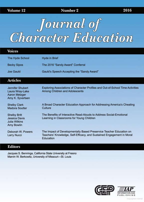 Front cover_Journal of Character Education Vol 12 Issue 2