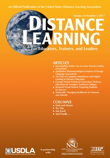Front cover_Distance Learning Vol 14 Issue 2