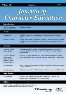 Couverture_Journal of Character Education Vol 14 Issue 1